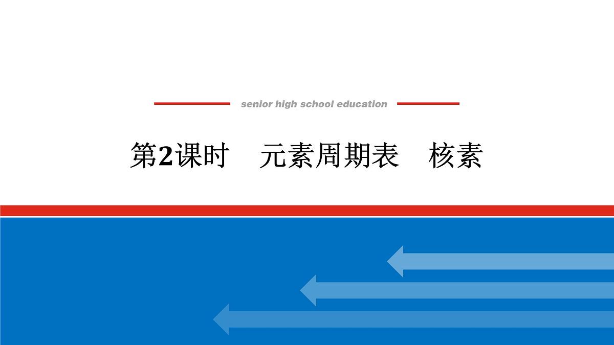 第四章 第一节 第二课时 元素周期表 核素-2025年高中化学必修第一册同步课件第1页