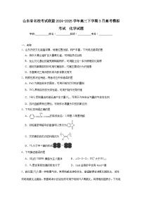 山东省名校考试联盟2024-2025学年高三下学期3月高考模拟考试化学试题（无答案解析）