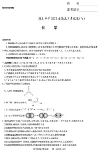 湖南省长沙市雅礼中学2025年高三下学期月考卷（七）化学试题+答案