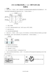 2024北京重点校高二（上）期中真题化学汇编：电解池