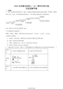 2024北京重點(diǎn)校高二（上）期中真題化學(xué)匯編：沉淀溶解平衡