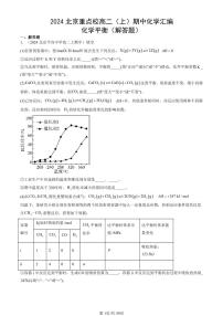 2024北京重点校高二（上）期中真题化学汇编：化学平衡（解答题）