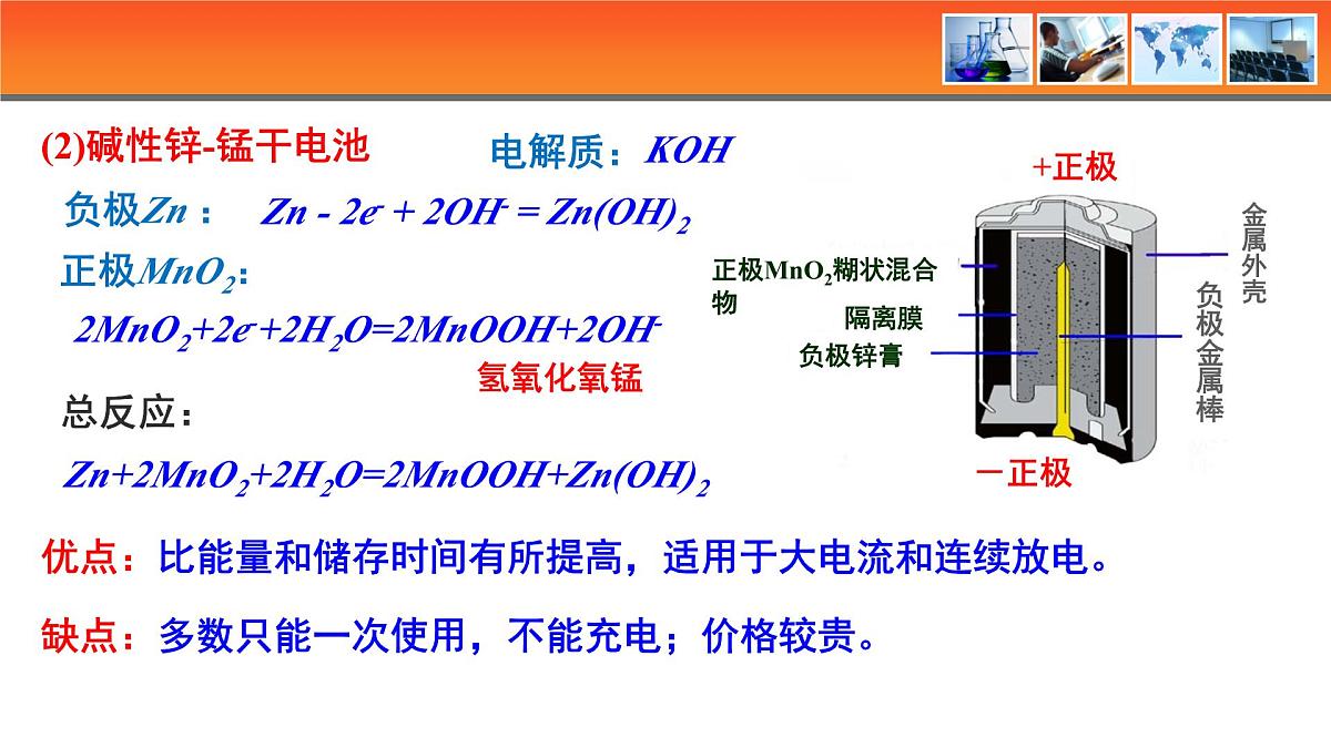 人教版高中化学 选择性必修1 《4-1-2 化学电源》课件第8页