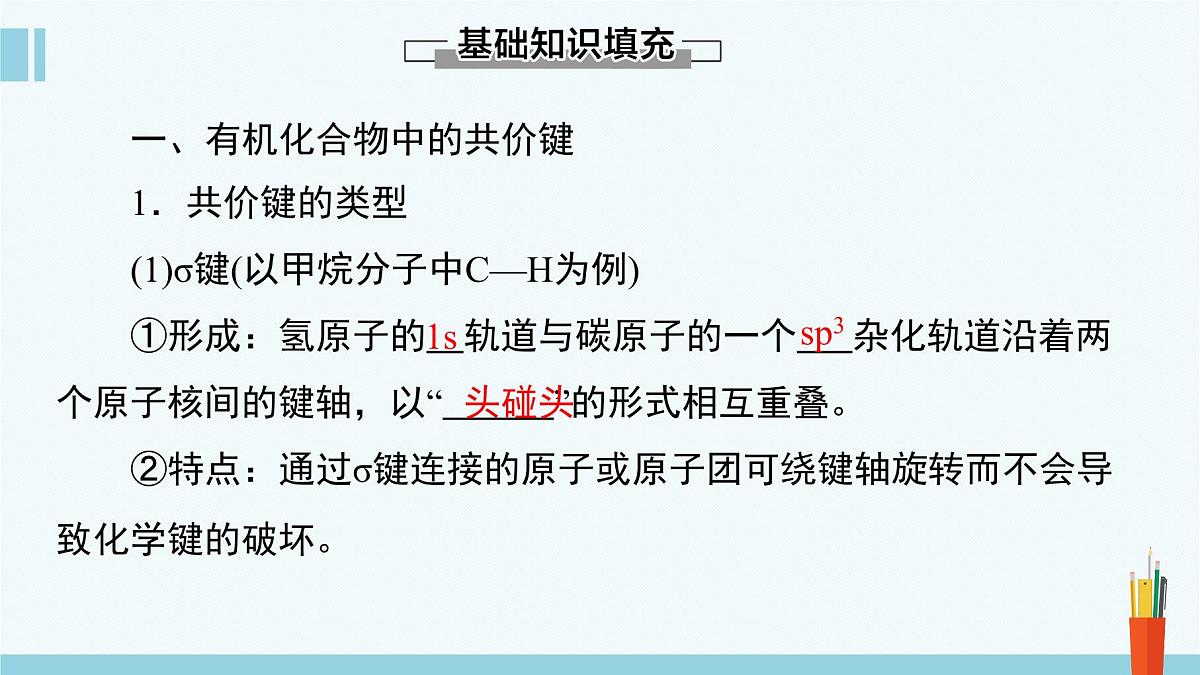 人教版高中化学选择性必修3《1-1-2有机化合物中的共价键和同分异构现象》课件第5页