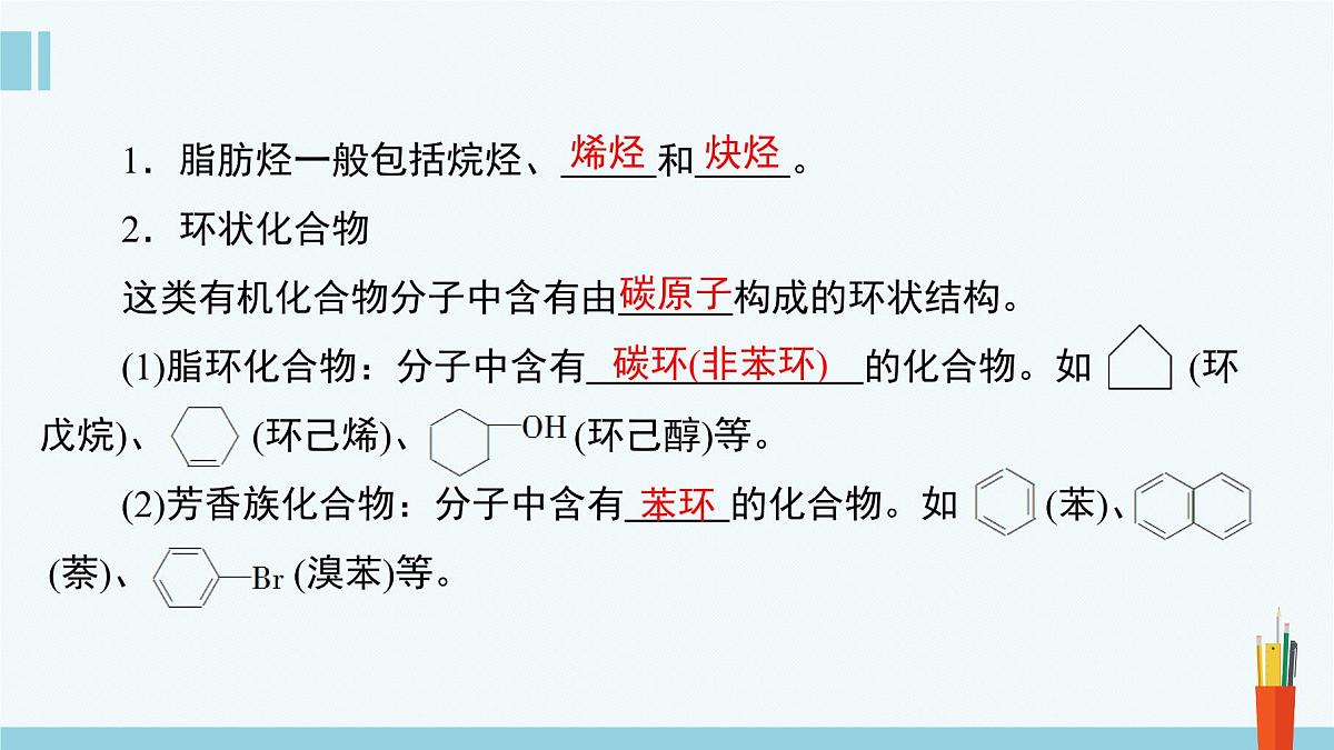 人教版高中化学选择性必修3《1-1-1有机化合物的分类方法》课件第5页