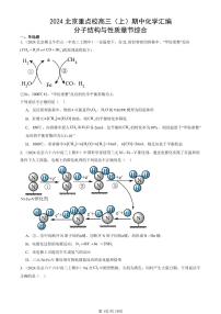 2024北京重点校高三（上）期中真题化学汇编：分子结构与性质章节综合