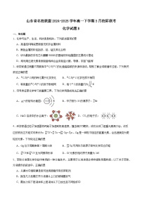 山东省名校联盟2024-2025学年高一下学期3月校际联考化学（B）试卷（Word版附答案）