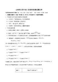 山东师范大学附属中学2024-2025学年高二下学期3月阶段检测化学试卷(Word版附答案)