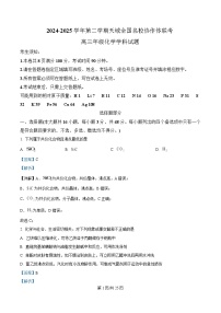 浙江省天域名校协作体2024-2025学年高三下学期3月联考 化学试题  含解析