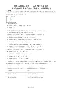 2024北京重点校高一（上）期中真题化学汇编：元素与物质世界章节综合（鲁科版）（选择题）4