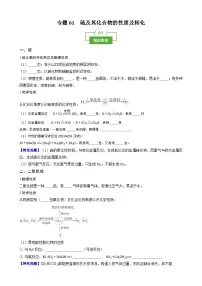 专题01 硫及其化合物的性质及转化（知识串讲+专题检测）-2024-2025学年高一化学下学期期中考点整理（人教版2019必修第二册）