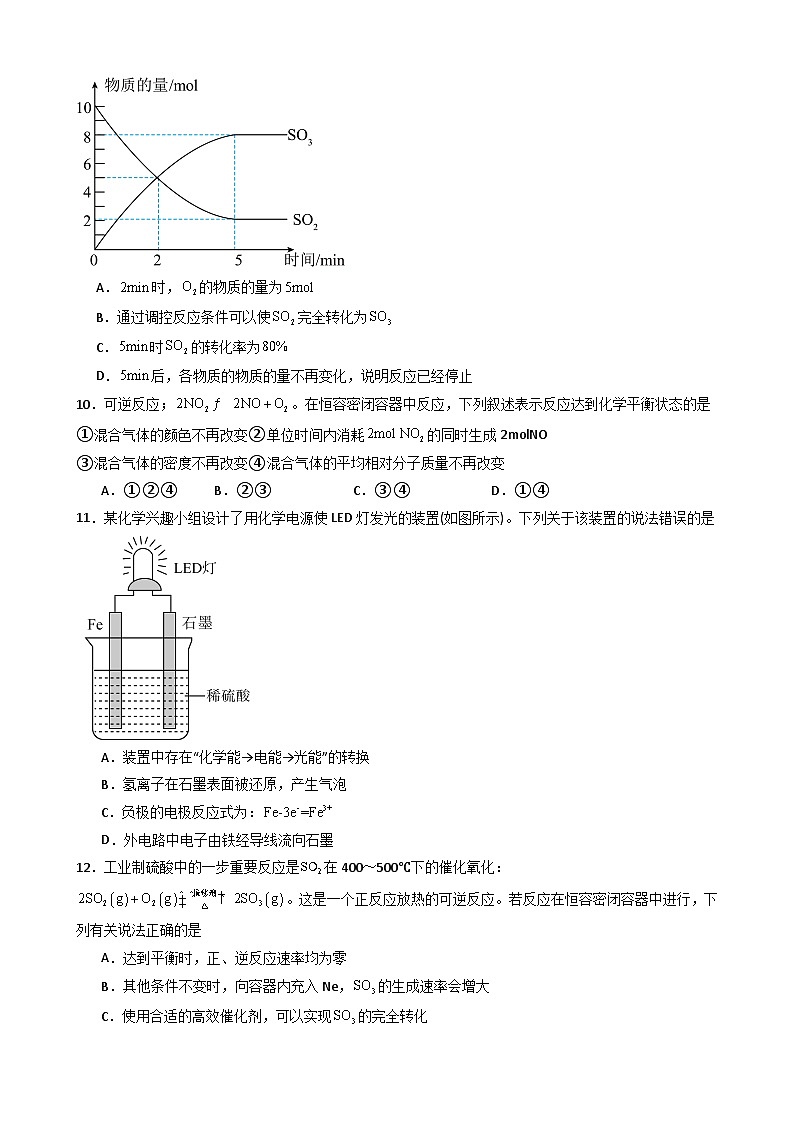 第六章 化学反应的速率与平衡(单元检测卷)(原卷版)第3页