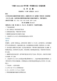 福建省宁德市2024-2025学年高二上学期期末考试化学试题 含解析