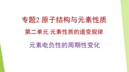 蘇教版高中化學(xué)選擇性必修2《2-2-2 元素電負(fù)性的周期性變化》課件