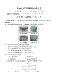 高一化学下学期期中模拟卷01-2024-2025学年高一化学下学期期中考点试题(含答案)(人教版2019必修第二册)