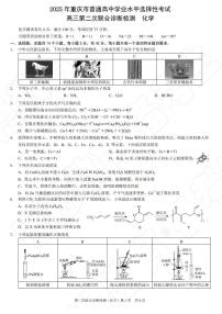 化学-重庆2025高三下学期4月第二次联合诊断检测(康德卷）试题含答案