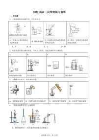 2025届高考化学实验专题练习含答案-高考化学专题