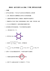 湖南省2025届高三下学期“一起考”大联考（模拟二）化学试卷