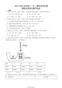 2023-2025北京高二（上）期末真题化学汇编：物质及其变化章节综合