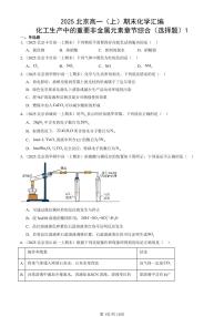 2025北京高一（上）期末真题化学汇编：化工生产中的重要非金属元素章节综合（选择题）1
