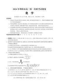 2024届湖南省邵阳市高三第一次联考 化学试卷（含答案）