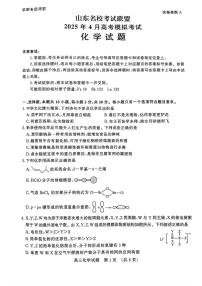 2025年山东名校考试联盟高三下学期4月化学试题及答案