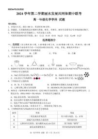 浙江省丽水市发展共同体2024-2025学年高一下学期4月期中联考试题 化学 PDF版含答案