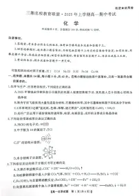 湖南省三湘名校教育联盟2024-2025学年高一下学期期中考试化学试卷（PDF版附解析）
