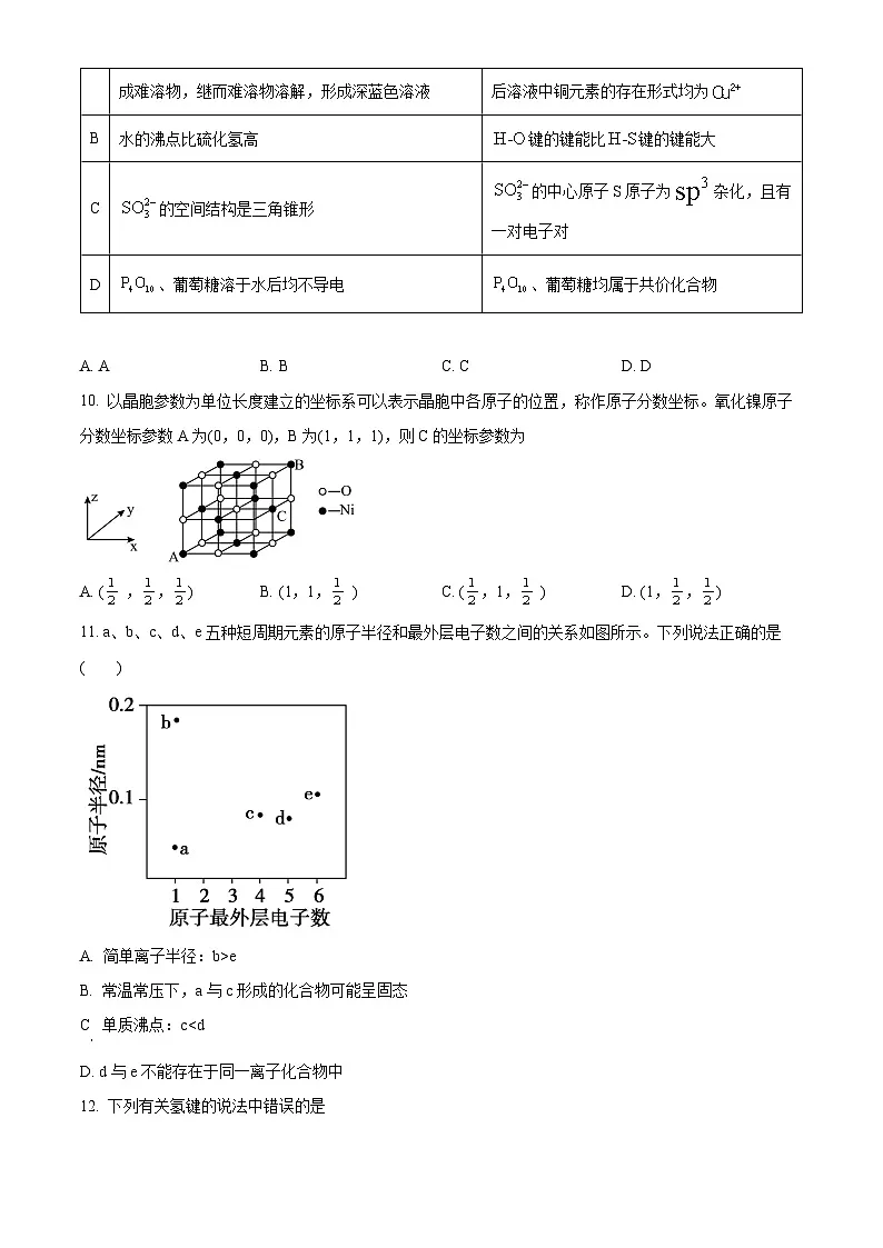 安徽省亳州市第二完全中学2024-2025学年高二下学期第一次月考 化学试题(原卷版+解析版)第3页
