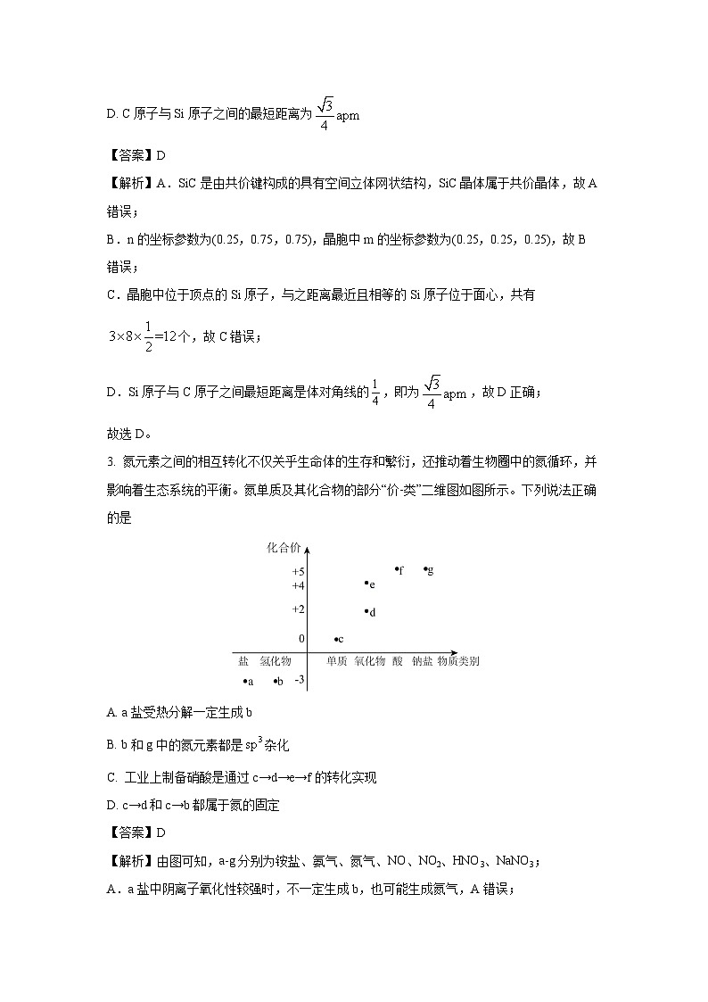 海南省部分学校2024-2025学年高一下学期期中模拟考试化学试题(解析版)第2页