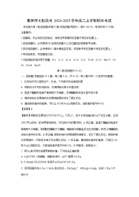 重庆市七校联考2024-2025学年高二上学期期末考试化学试卷（解析版）