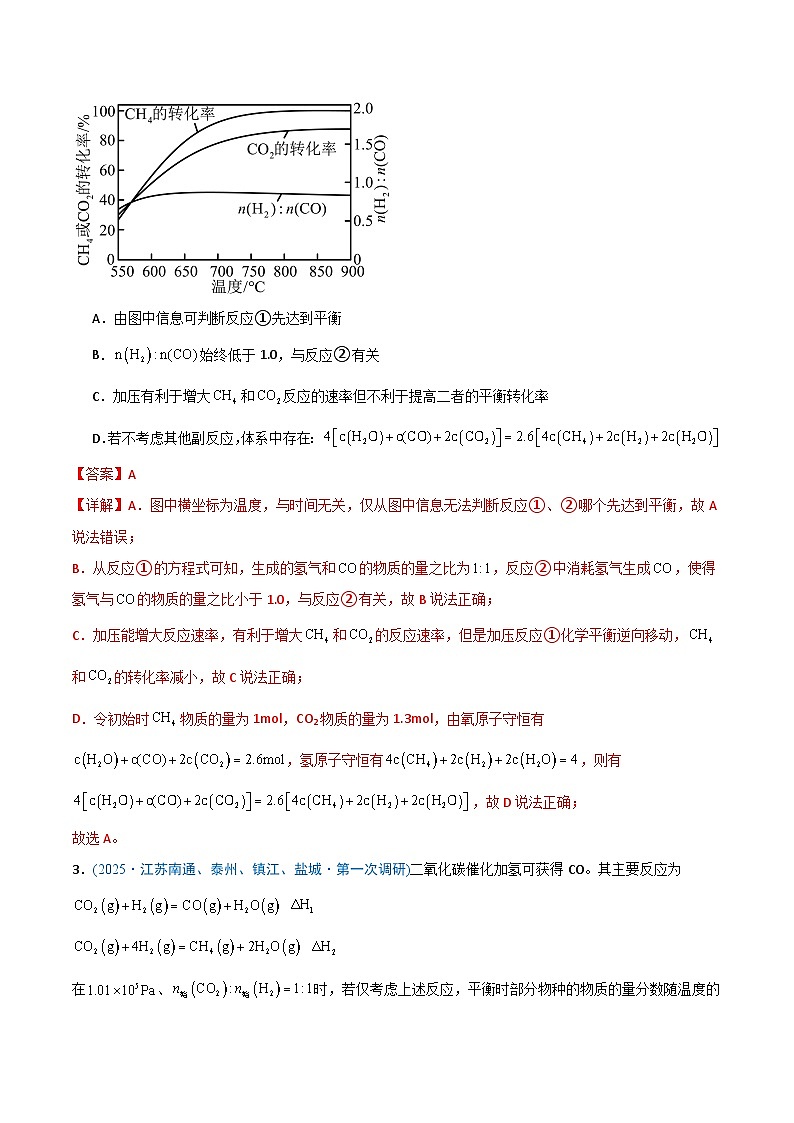 备战2025年高考化学抢押秘籍(江苏专用)猜押化学反应速率与平衡图像分析(教师版)第3页