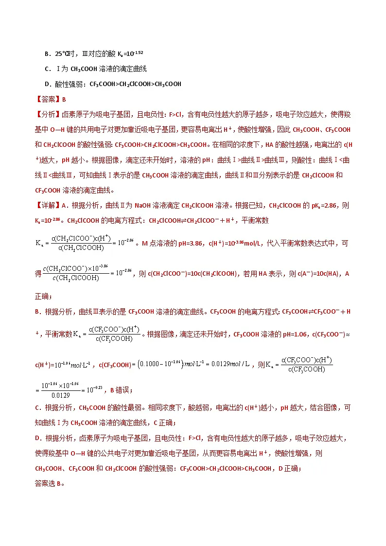 备战2025年高考化学抢押秘籍(黑吉辽蒙专用)猜押08水溶液中的离子平衡曲线分析(教师版)第2页