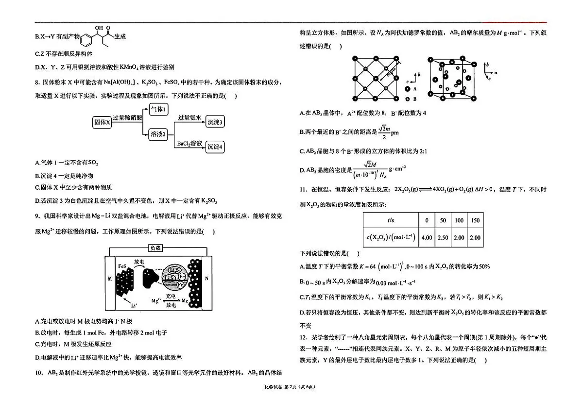 重庆市2024~2025届高考考向核心卷 化学(重庆专版)试卷(四月)(含答案)4.28第2页