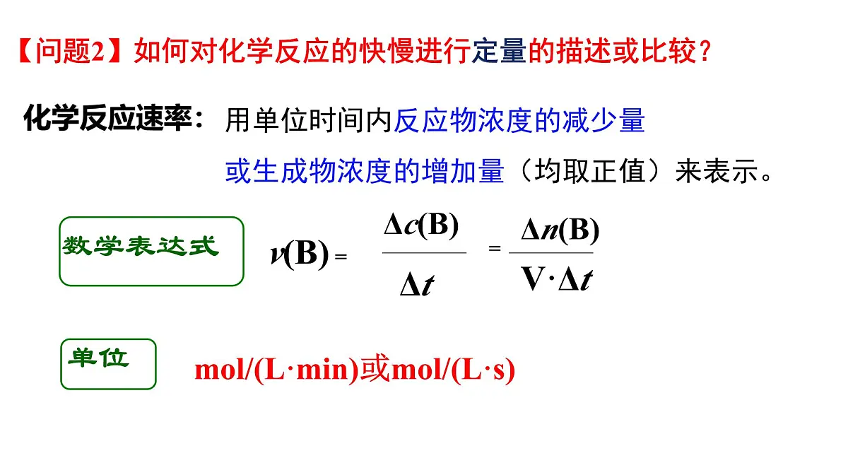 6.2.1《化学反应的速率》课件 人教版高中化学必修第二册第6页