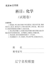 辽宁省名校联盟2025年高三下学期5月份联合考试-化学试题+答案