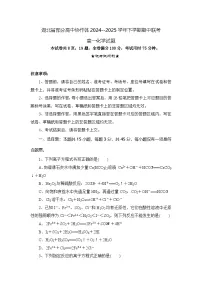 湖北省部分高中协作体2024-2025学年高一下学期4月期中联考化学试卷（含解析）