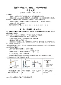 四川省遂宁市射洪中学2024-2025学年高二下学期期中考试化学试卷（Word版附答案）