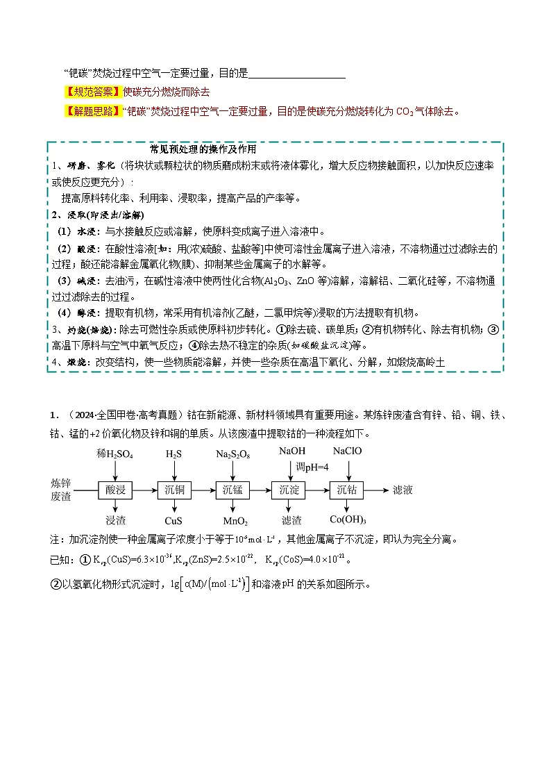 2025年高考化学大题突破(通用版)大题01化工流程综合题(逐空突破)(解析版)第2页