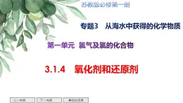 3.1.4氧化劑和還原劑 課件 2024-2025學年蘇教版高中化學必修第一冊