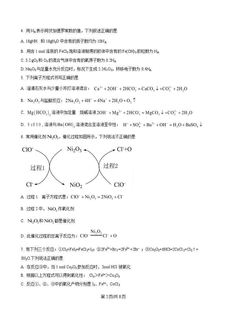 安徽省合肥市普通高中六校联盟2024—2025学年第一学期期中联考化学(原卷版)第2页