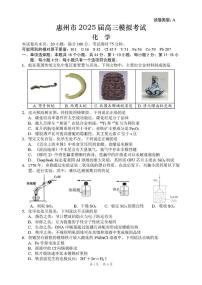 广东省惠州市2025届高三下学期4月28日模拟考试化学