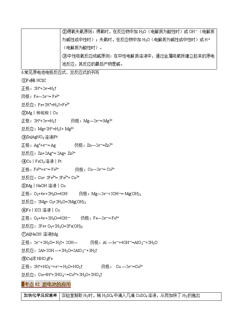 专题08 原电池 化学电源(考点清单)(讲+练)(解析版)第3页