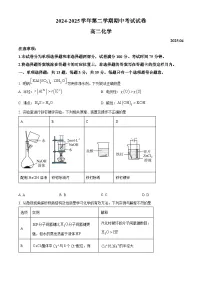 精品解析：江苏省苏州市工业园区星海实验中学2024-2025学年高二年级第二学期期中考试化学试题(原卷版+解析版)