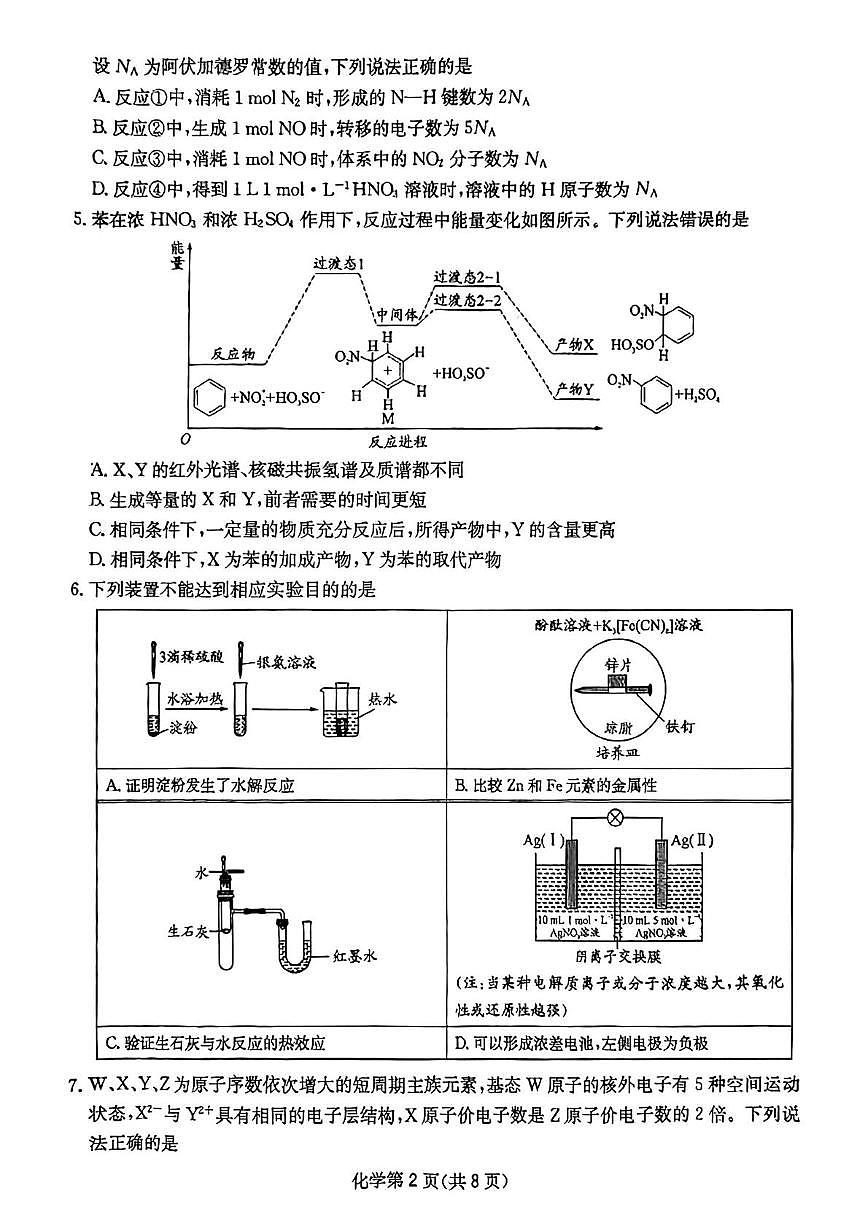 2025届四川新高考高三下学期适应性考试(三模)化学试题第2页