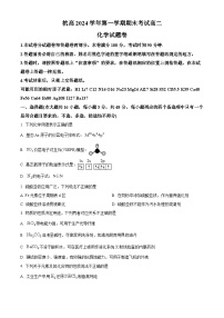 浙江省杭州市西湖区杭高统考2024-2025学年高二上学期期末考试化学试题(原卷版+解析版)