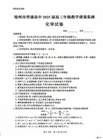 河北省沧州市2024-2025学年高三上学期12月教学质量监测 化学试题（含答案）