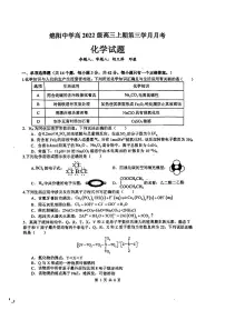 四川省绵阳中学2024-2025学年高三上学期12月月考化学试题（含答案）