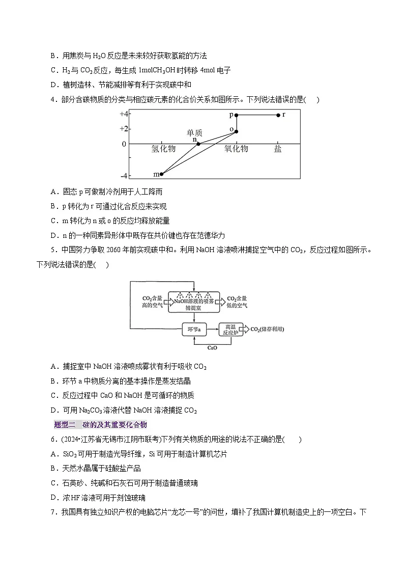 高考化学一轮复习讲练测第4章第04讲 碳、硅及无机非金属材料(练习)(原卷版)第2页