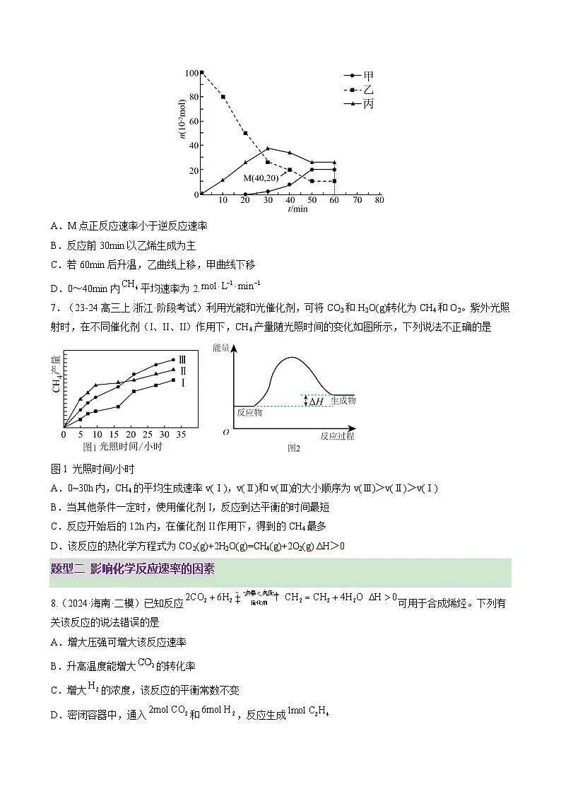 高考化学一轮复习讲练测第7章第01讲 化学反应速率及其影响因素(练习)(原卷版)第3页